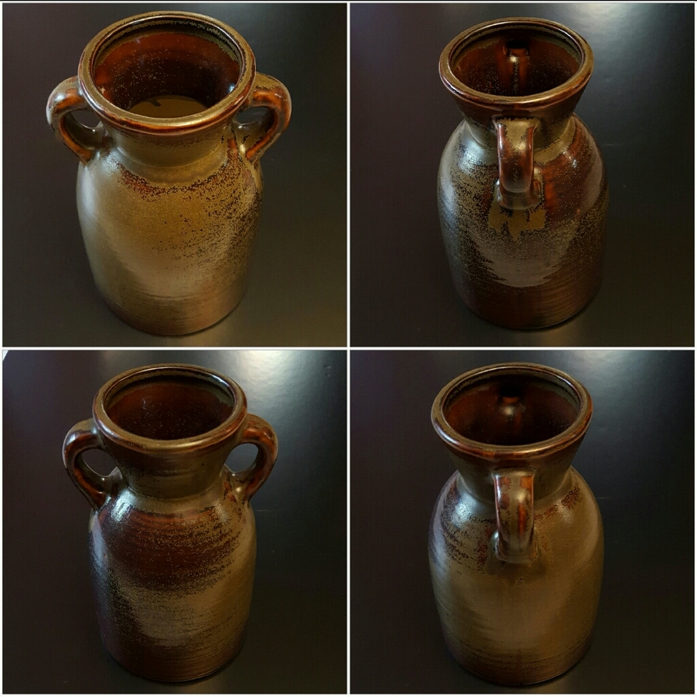 Vintage Hosley Pottery 2-handled Crock - Picture 2 of 3